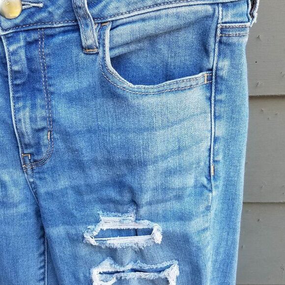American Eagle Distressed High Rise Jegging Size 4 - Picture 7 of 10